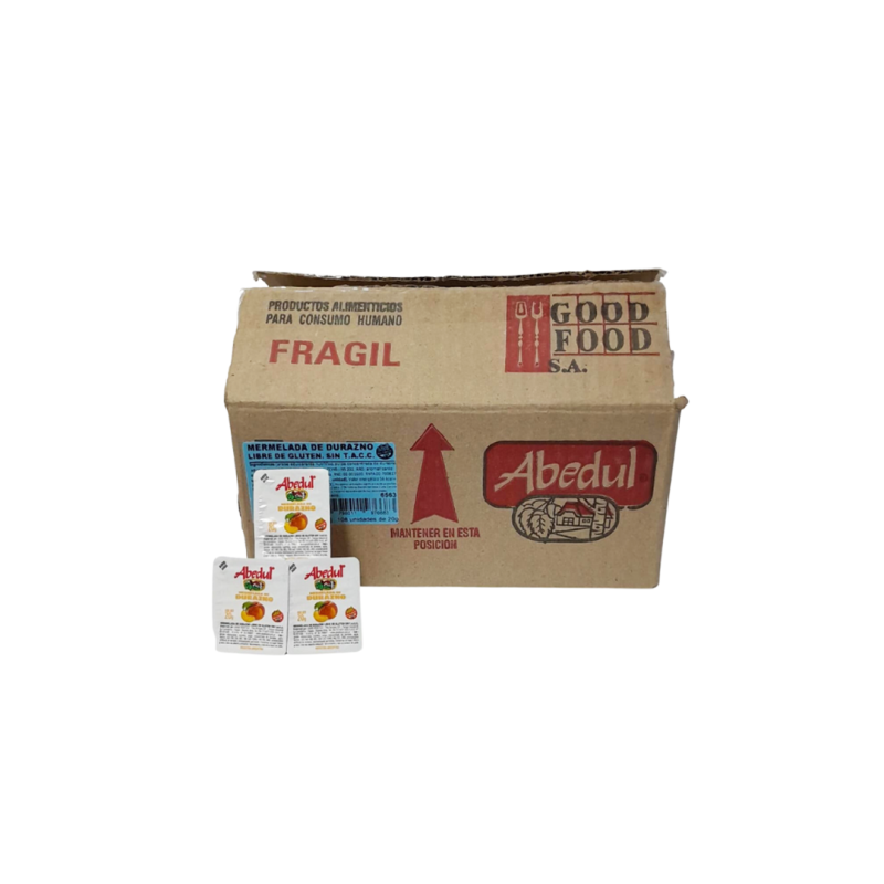 Mermelada De Durazno - Abedul - (( Caja X 108 Blister X 20 Grs ))