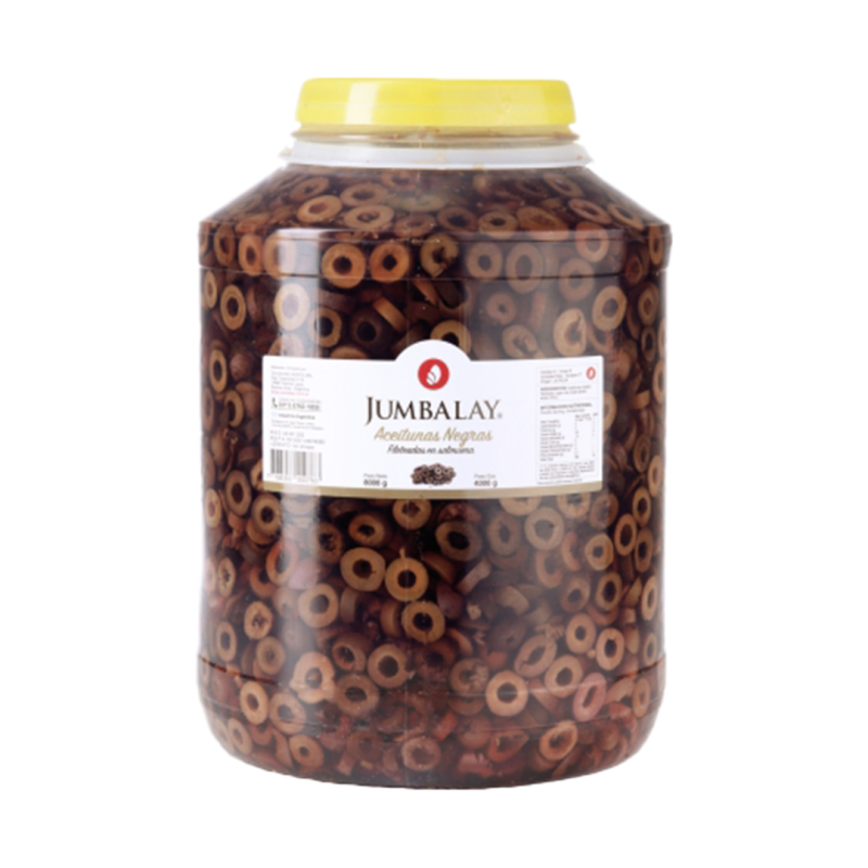 Aceitunas Negras Fileteadas - Bidón 8 Kg (4 Kg Esc.)
