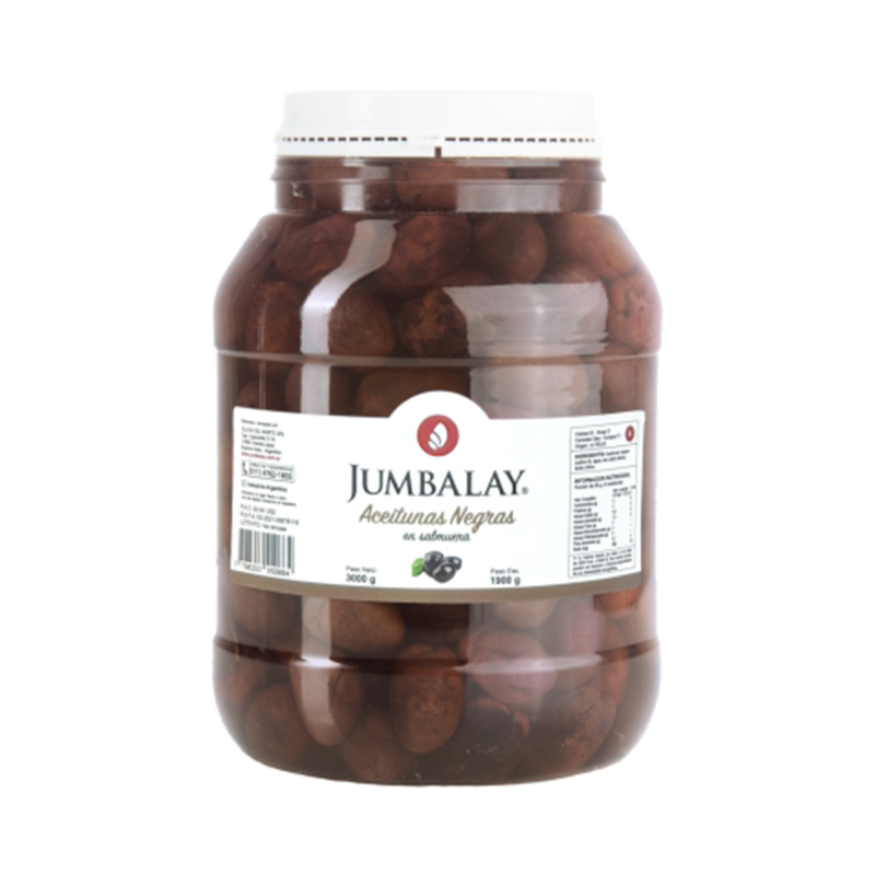 Aceitunas Negras Natural N° 1 - Bidón 3 Kg (1,9 Kg Esc)