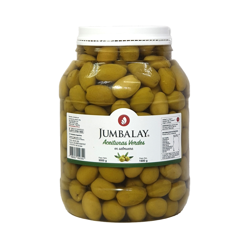 Aceitunas Verdes N° 00 - Bidón 3 Kg (1,9 Kg Esc)