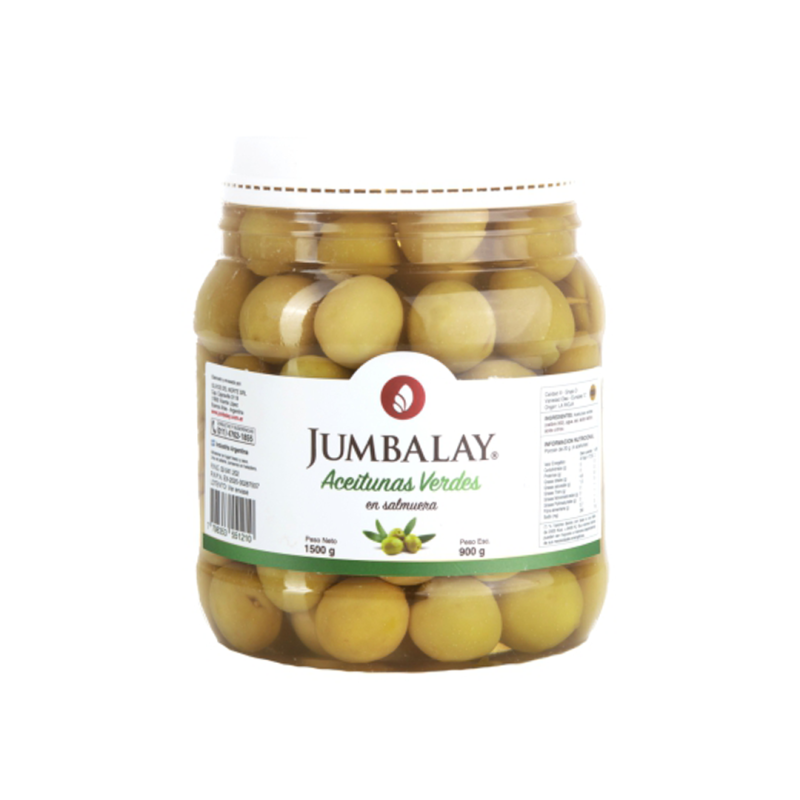 Aceitunas Verdes N° 1 - Bidón 1,5 Kg (0,9 Kg Esc)