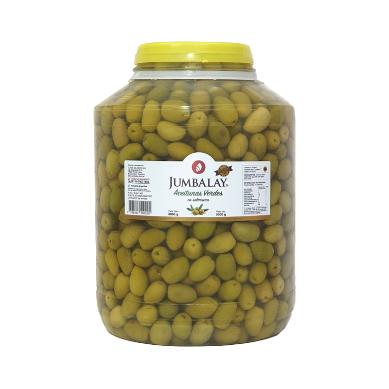 Aceitunas Verdes N° 3 - Bidón 8 Kg (5 Kg Esc.)