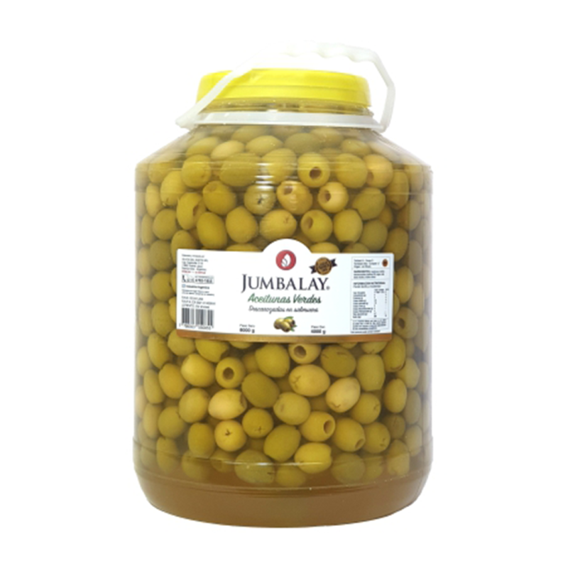 Aceitunas Verdes Descarozadas N° 2 - Bidón 8 Kg (4 Kg Esc.)