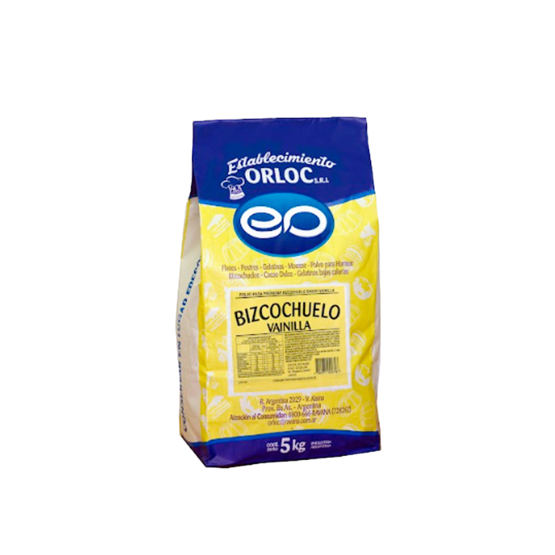 Bizcochuelo De Vainilla X 5 Kgs - Orloc
