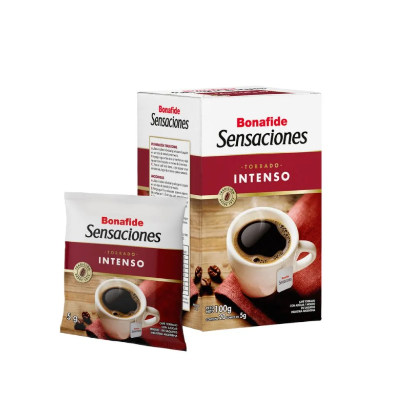 Cafe Sensaciones En Saquitos Intenso - Bonafide *(Caja X 18 U X 5 Gr)*