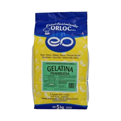 Gelatina Frambuesa X 5 Kgs - Orloc