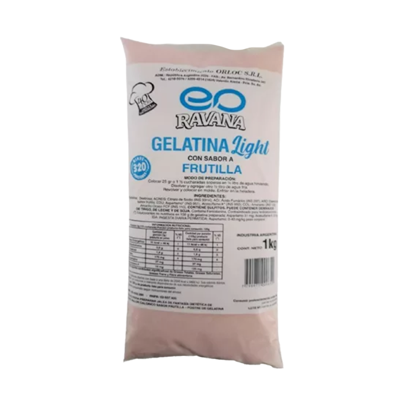 Gelatina Diet Frutilla X 1 Kg - Orloc