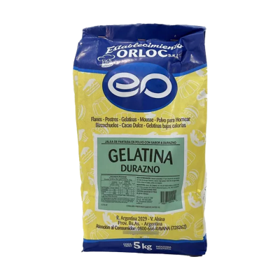 Gelatina Durazno X 5 Kg - Orloc