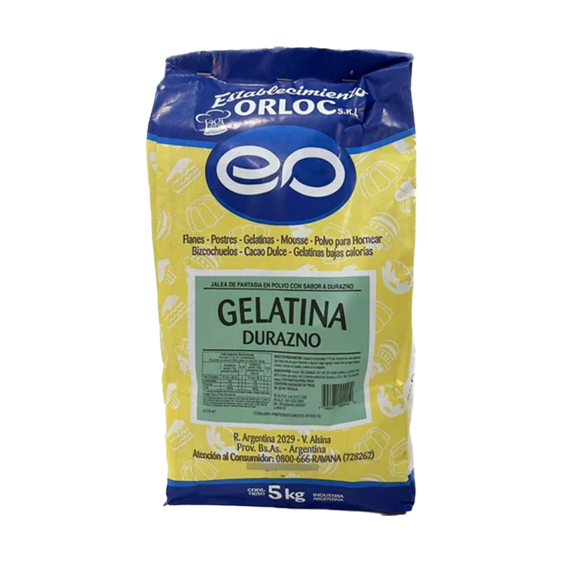 Gelatina Durazno X 5 Kg - Orloc