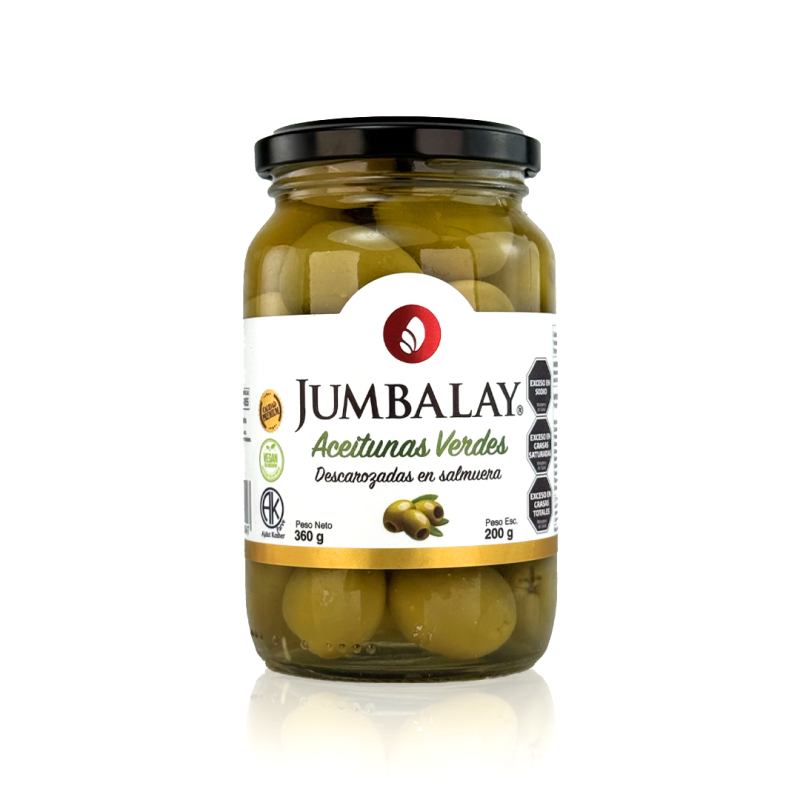 Aceitunas Verdes Con Carozo - Jumbalay - Frasco X 360 G