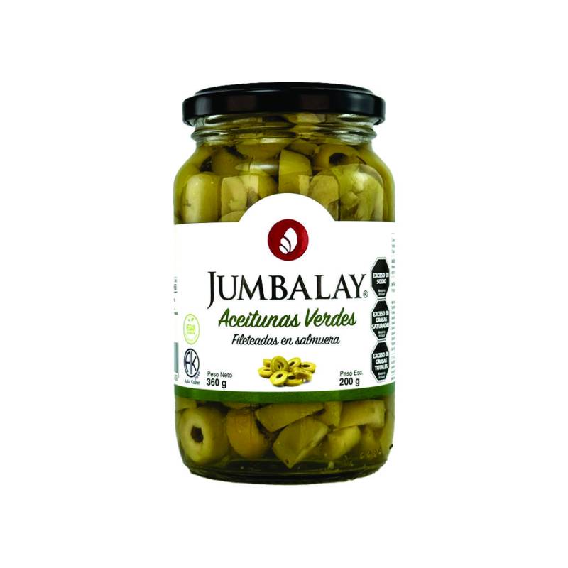Aceitunas Verdes Fileteadas - Jumbalay - Frasco X 360 G
