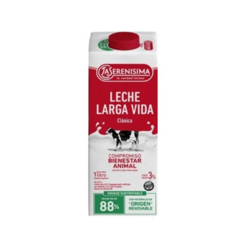 Leche L.v. Entera Clasica X 1 Lt - La Serenisima (Caja X 12 Unid)