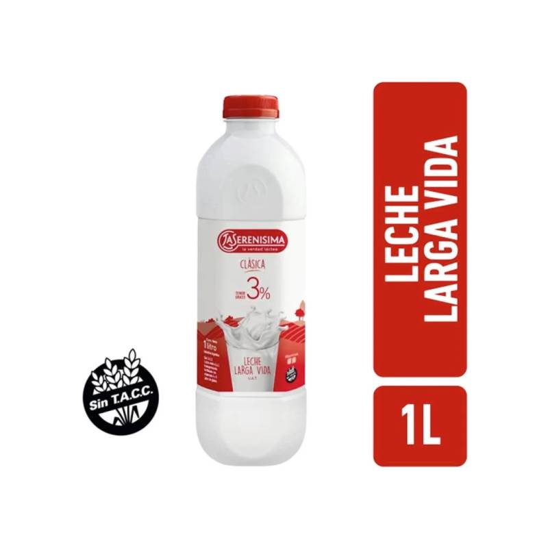 Leche Entera Clasica Fort 3% X 1 Lt - La Serenisima (Pack X 6 Unid)