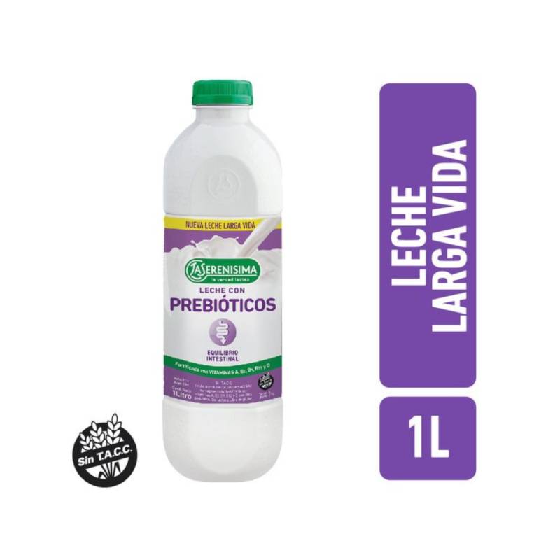 Leche Con Prebióticos X 1Lt - La Serenisima (Pack X 6 Unid)