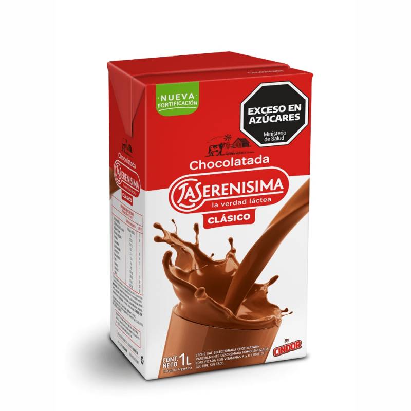Leche Chocolatada Clásico X 1 Lt - La Serenisima (Pack X 12 Unid)