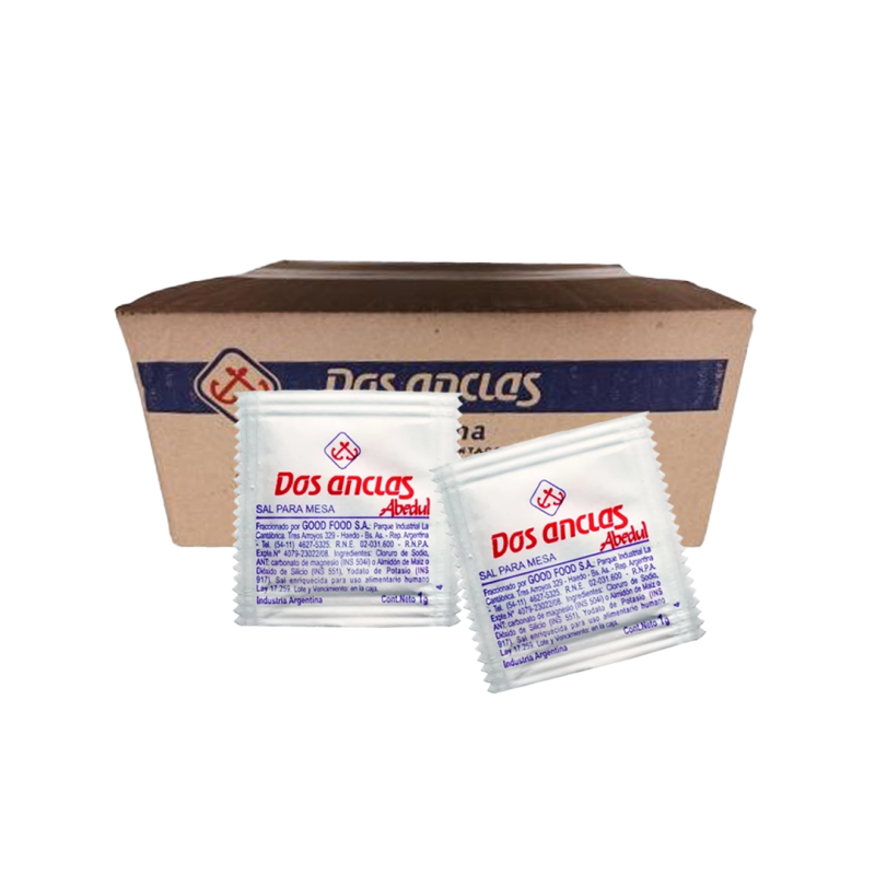 Sal Fina - Caja X 1000 Sobres De 0,5 Grs - Dos Anclas