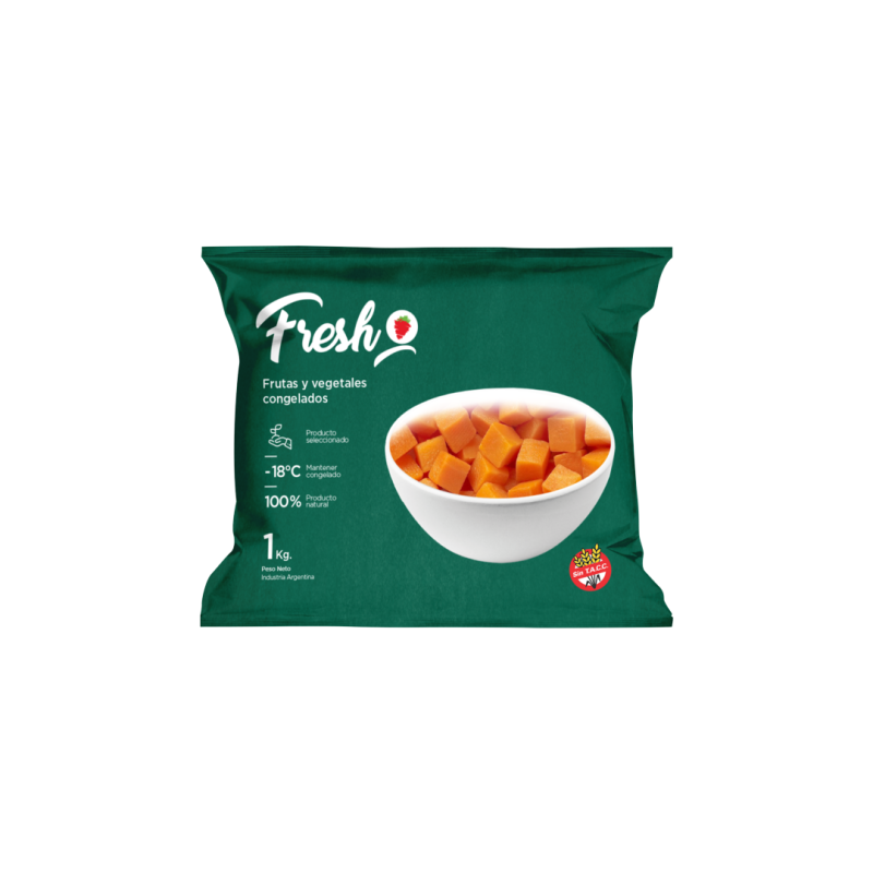 Zapallo Cubeteado - Iqf - Fresh - Bolsa X 1 Kg