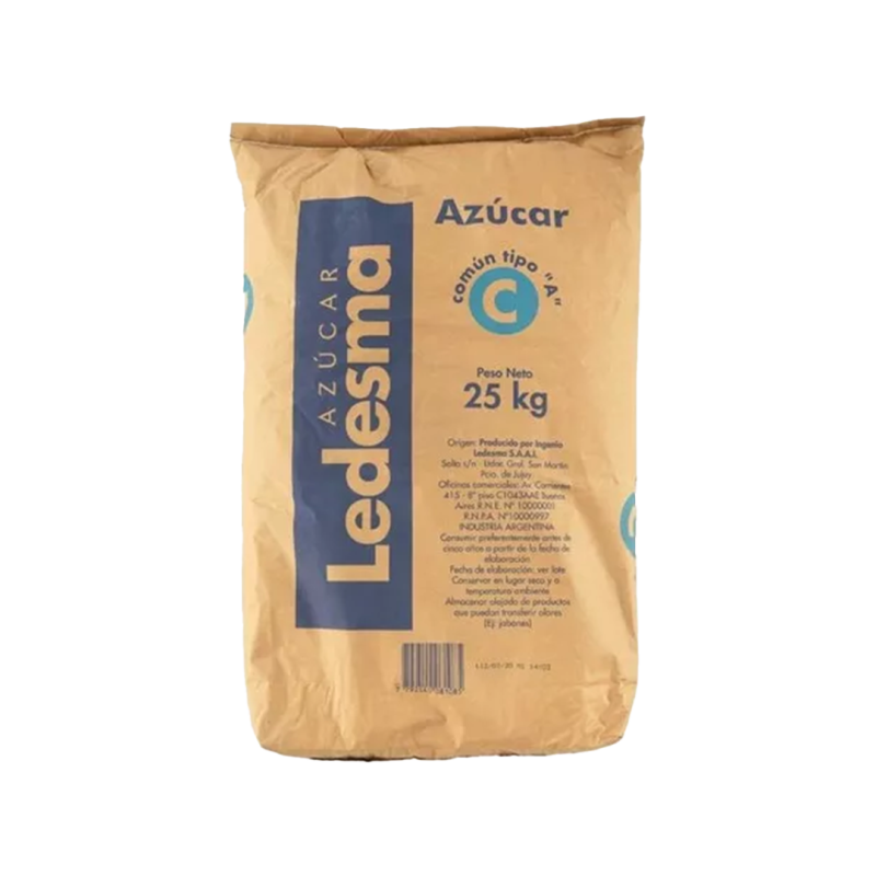 Azucar Común Tipo A Ledesma - Bolson 25 Kg