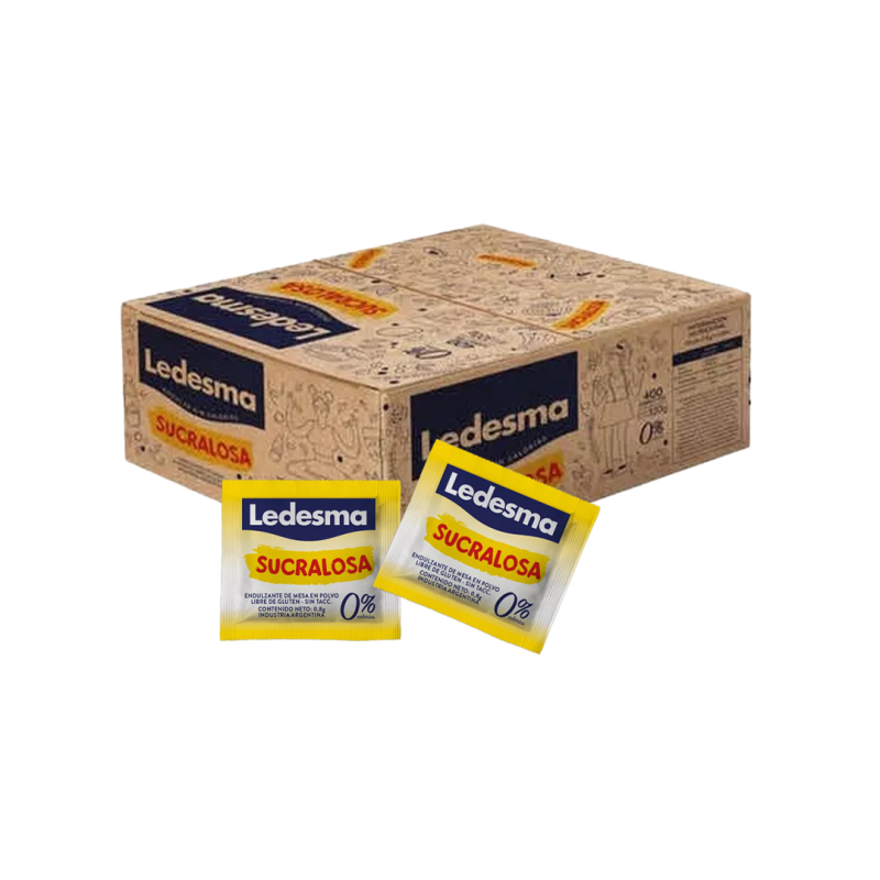 Endulzante Sucralosa - Ledesma - Caja 400 Sobres X 0,8 Grs