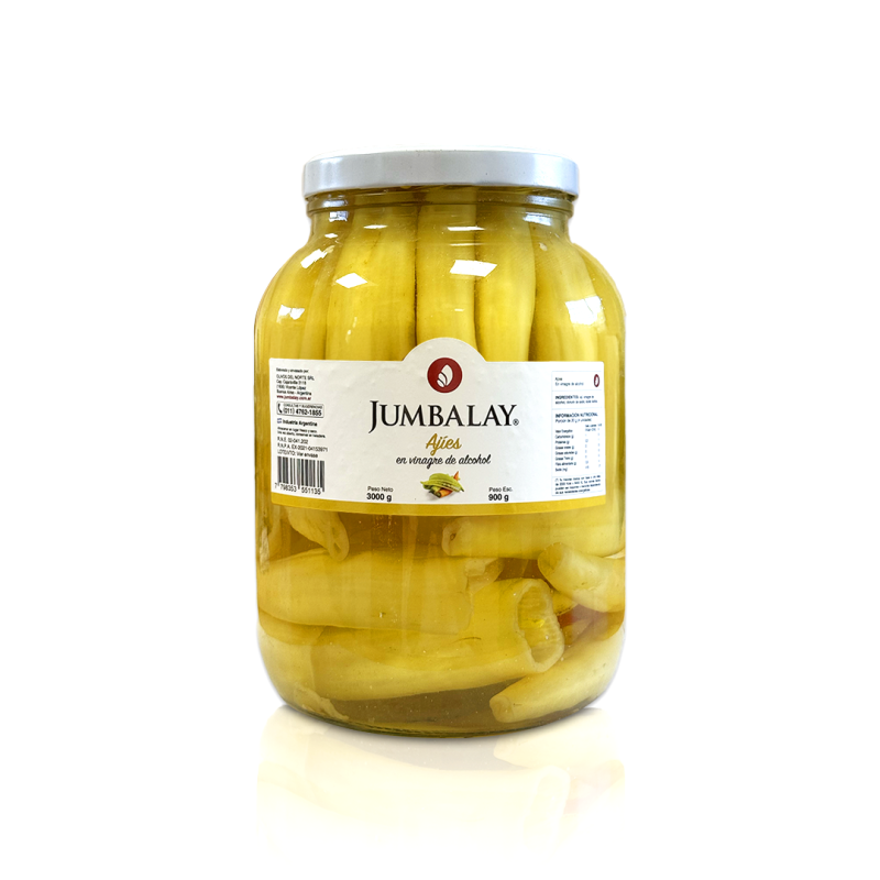 Ajíes En Vinagre - Jumbalay - Frasco Vidrio De 2900 G