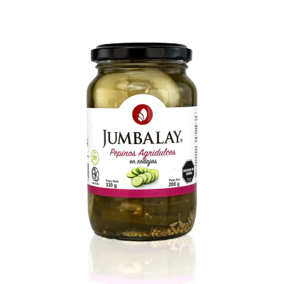 Pepinos Agridulces En Rodajas - Jumbalay - Frasco 330 G