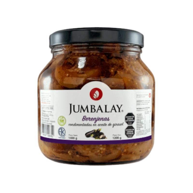 Berenjenas Condimentadas - Jumbalay - Frasco Vidrio 1,5 Kg
