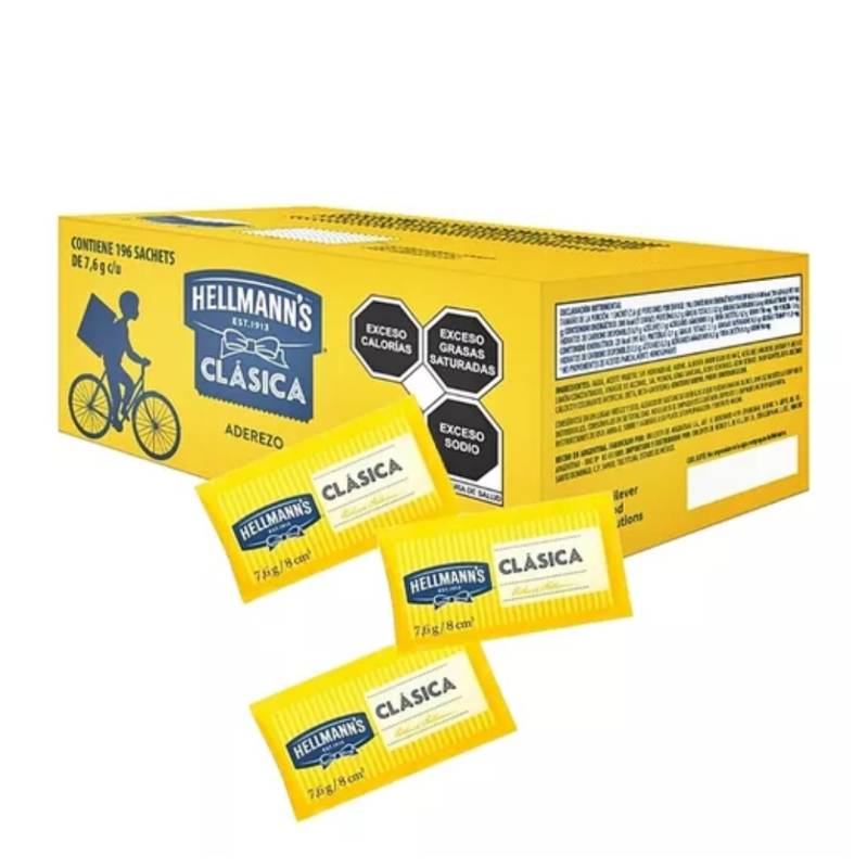 Mayonesa Hellmann`s Clasica 196 X 7,6 Grs Sobrecitos