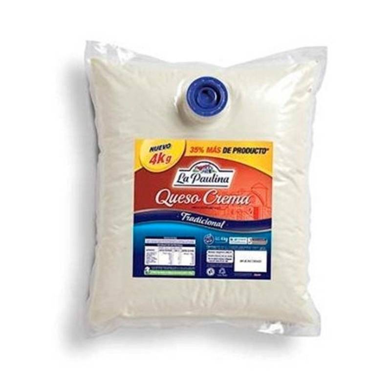 Queso Crema - Pouch X 4 Kg - La Paulina - Precio X Unidad