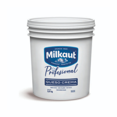 Queso Crema X 3,6 Kg Balde - Milkaut - Precio X Unidad