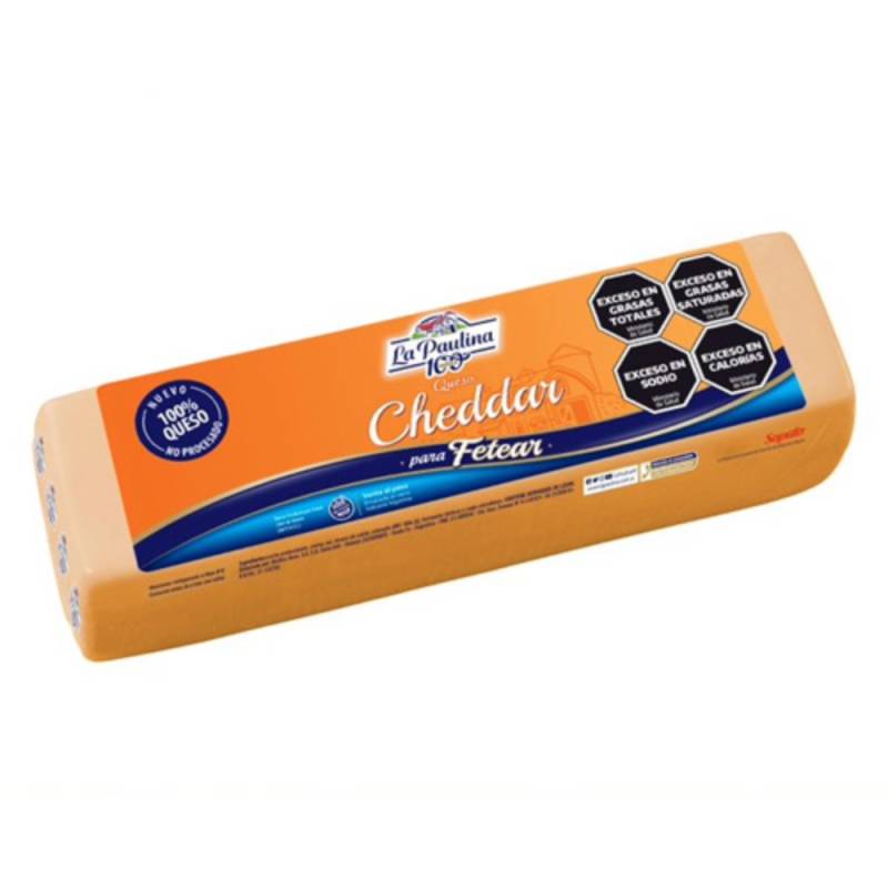 Queso Cheddar Barra P/Fetear - La Paulina