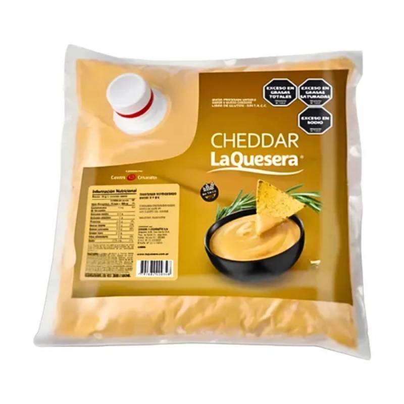 Queso Cheddar Pouch X 4 Kg - La Quesera - Precio X Unidad