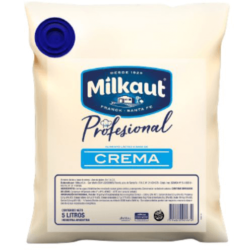 Crema De Leche X 5Lts Sachet - Milkaut - (39%)