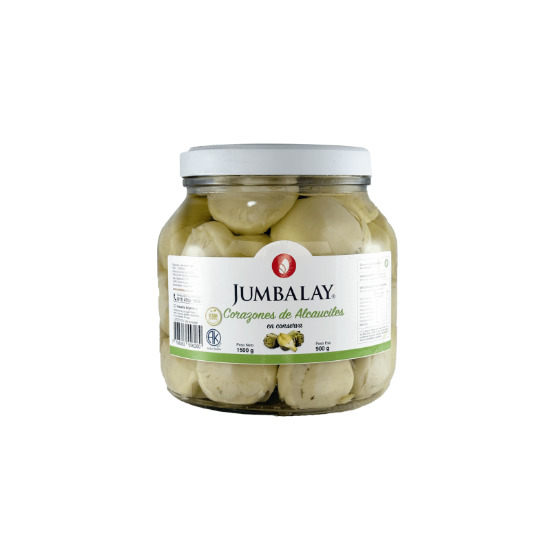 Corazon De Alcauciles Al Natural - Jumbalay - Frasco Vidrio 1,5 Kg.