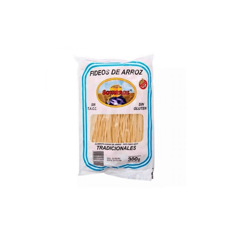 Fideos De Arroz Natural Fino X 300 Grs - Soy Arroz