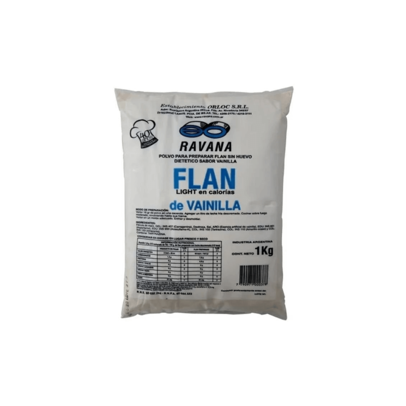 Flan Vainilla Light X 1 Kg - Ravana