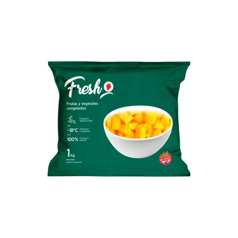 Duraznos Cubeteados/Fetas - Iqf - Fresh - Bolsa X 1 Kg