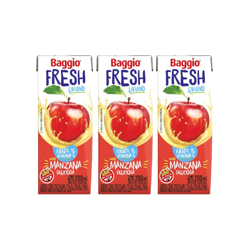 Baggio Fresh Manzana X 200 Ml (( Caja X 18 Unid ))