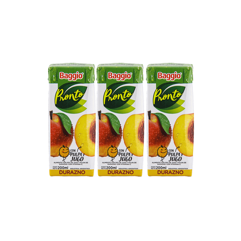 Baggio Fresh Durazno X 200 Ml (( Caja X 18 Unid ))
