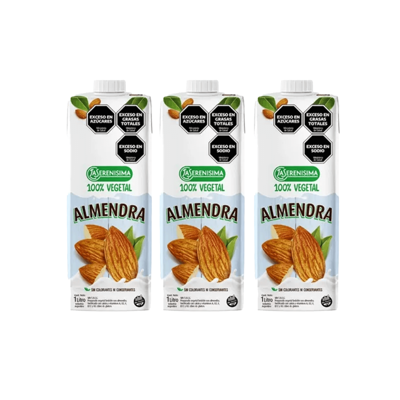 Leche De Almendras 100 % Vegetal - La Serenisima (Caja X 12 Unidades)