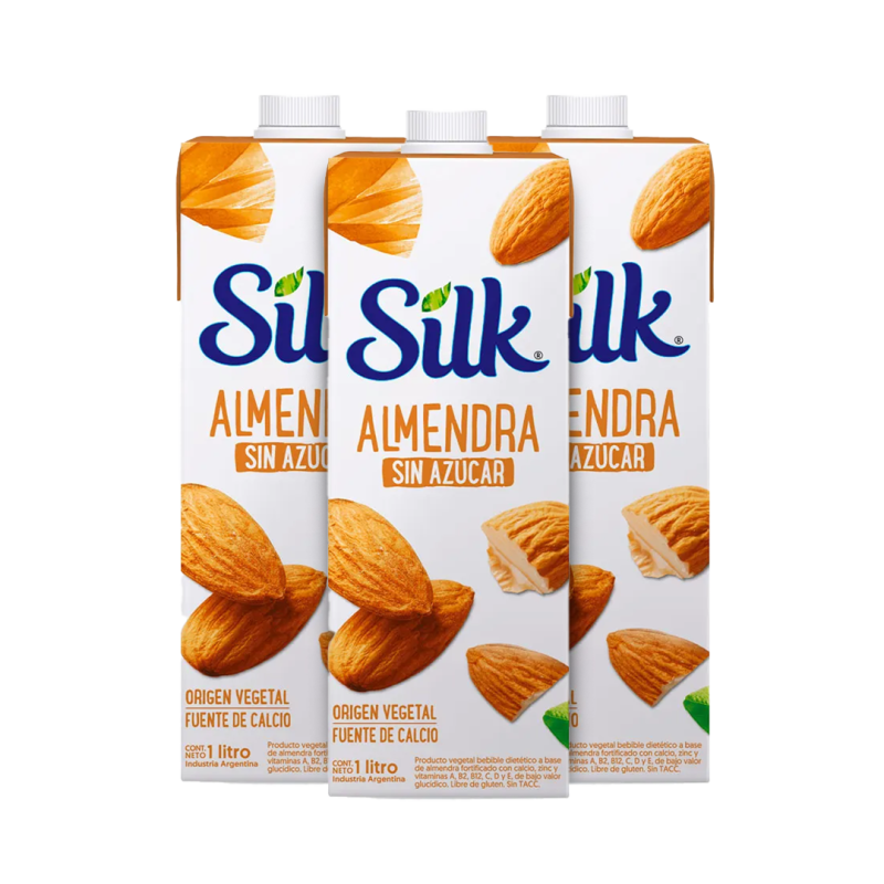 Bebida A Base De Almendras Sin Azucar - Silk (Caja X 12 Unidades)